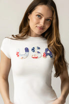 USA Patchwork Baby Tee Happy Camp3r 